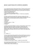 MB-901 QUESTIONS WITH VERIFIED ANSWERS