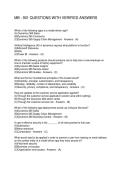 MB - 901 QUESTIONS WITH VERIFIED ANSWERS