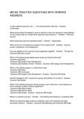 MB-901 PRACTICE QUESTIONS WITH VERIFIED ANSWERS