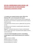 ENT 3451&colon; COMPREHENSIVE EXAM 2 REVIEW - 200 PRACTICE QUESTIONS ON MERCHANDISING OPERATIONS & INVENTORY SYSTEMS