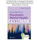 Test Bank Davis Advantage for Psychiatric Mental Health Nursing 10th Edition &lbrace;By Karyn I&period; Morgan And Mary C&period; Townsend&rcub; Complete Solutions Grade A&plus; ISBN&colon;9780803699670 Newest Edition 2026 Instant Download PDF