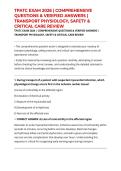 TPATC EXAM 2026 &vert; COMPREHENSIVE QUESTIONS & VERIFIED ANSWERS &vert; TRANSPORT PHYSIOLOGY&comma; SAFETY & CRITICAL CARE REVIEW