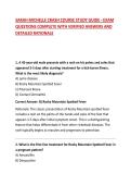 SARAH MICHELLE CRASH COURSE STUDY GUIDE - EXAM QUESTIONS COMPLETE WITH VERIFIED ANSWERS AND DETAILED RATIONALE