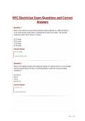 NYC Electrician Exam Questions and Correct&NewLine;Answers