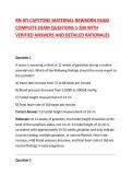 RN ATI CAPSTONE MATERNAL NEWBORN EXAM COMPLETE EXAM QUESTIONS 1-200 WITH VERIFIED ANSWERS AND DETAILED RATIONALES 