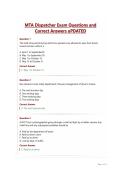 MTA Dispatcher Exam Questions and Correct Answers uPDATED