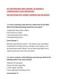 ATI CAPSTONE MED SURG &lpar;VERSION 1 & VERSION 2&rpar; COMPREHENSIVE EXAM PREPARATION&NewLine;200 QUESTIONS WITH CORRECT ANSWERS AND RATIONALES&NewLine;