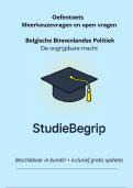 Oefentoets&comma; Open en Meerkeuzevragen voor Belgische Binnenlandse Politiek &vert; UGent &vert; 