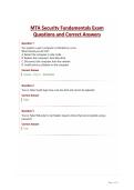 MTA Security Fundamentals Exam Questions and Correct Answers&period;