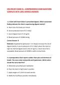 HESI RN EXIT EXAM V1 - COMPREHENSIVE EXAM QUESTIONS COMPLETE WITH 100&percnt; VERIFIED ANSWERS