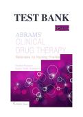 Test Bank For Abrams&rsquo; Clinical Drug Therapy Rationales for Nursing Practice 12th Edition &NewLine;Geralyn Frandsen - ISBN&sol;ISSN 9781975136130