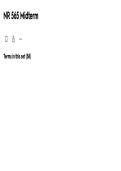 NR 565 Midterm &ndash; Midterm Study Guide