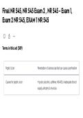 NR 545 Final&comma; Exam 1 & Exam 2 &ndash; Complete Exam Questions and Answers