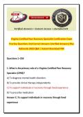Virginia Certified Peer Recovery Specialist Certification Exam Practice Questions And Correct Answers &lpar;Verified Answers&rpar; Plus Rationale 2026 Q&A &vert; Instant Download PDF