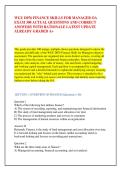 WGU D076 FINANCE SKILLS FOR MANAGER OA &NewLine;EXAM 300 ACTUAL QUESTIONS AND CORRECT &NewLine;ANSWERS WITH RATIONALE LATEST UPDATE &NewLine;ALREADY GRADED A&plus; 