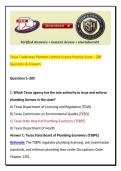 Texas Tradesman Plumber&ndash;Limited License Practice Exam &ndash; 200 Questions & Answers&NewLine;&NewLine;Updated Edition &vert; 200 Practice Questions &vert; Correct Answers & Explained Rationales &vert; Comprehensive Exam Preparation
