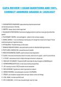 CAPA Review 1 Exam Questions and Correct Answers 2026&sol;2027 &ndash; Perianesthesia Nursing Certification Study Guide