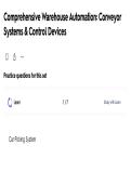 Comprehensive Warehouse Automation &ndash; Conveyor Systems & Control Devices &ndash; Lecture Summary