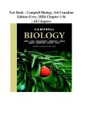 Test Bank - Campbell Biology&comma; 3rd Canadian Edition &lpar;Urry&comma; 2020&rpar; Chapter 1-56 &vert; All Chapters