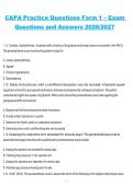 CAPA Practice Questions Form 1 &ndash; Exam Questions and Answers 2026&sol;2027 &ndash; Perianesthesia Nursing Certification Practice Guide
