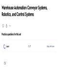 Warehouse Automation &ndash; Conveyor Systems&comma; Robotics&comma; and Control Systems &ndash; Lecture Summary