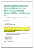 New Jersey Chartered Financial Analyst &NewLine;Examination Questions And Correct &NewLine;Answers &lpar;Verified Answers&rpar; Plus &NewLine;Rationales 2026 Q&A &vert; Instant Download &NewLine;Pdf 
