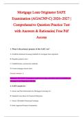 Mortgage Loan Originator SAFE &NewLine;Examination &lpar;AGACNP-C&rpar; 2026&ndash;2027 &vert; &NewLine;Comprehensive Question Practice Test &NewLine;with Answers & Rationales&vert; Free Pdf &NewLine;Access