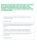 Philosophy 220 ACTUAL EXAM 2026-2027 ACCURATE &NewLine;REAL EXAM QUESTIONS AND WITH REAL WELL &NewLine;ELABORATED ANSWERS AND RATIONALES 100&percnt; &NewLine;CORRECT VERIFIED SOLUTIONS GUARANTEED PASS &NewLine;A&plus;&vert;&vert;BRAND NEW&excl;&excl; Philosophy 220 ACTUAL EXAM 2026-2027 ACCURATE &NewLine;REAL EXAM QUESTI