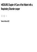 MEDSURG Chapter 49 Care of the Patient With a Respiratory Disorder &vert; Nursing Study Guide & Exam Prep 2026&sol;2027