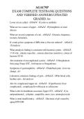 AGACNP &NewLine;EXAM COMPLETE TESTBANK QUESTIONS &NewLine;AND VERIFIED ANSWERS UPDATED &NewLine;GRADED A&plus; 