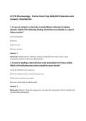 ATI PN Pharmacology - Proctor Exam Prep 2026&sol;2027 Questions and&NewLine;Answers &vert;Chamberlain 