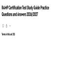 RAMP Certification Test Study Guide 2026&sol;2027 &vert; RAMP Practice Questions & Answers&comma; Exam Prep & Review