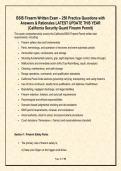 BSIS Firearm Written Exam &ndash; 250 Practice Questions with &NewLine;Answers & Rationales LATEST UPDATE THIS YEAR &NewLine;&lpar;California Security Guard Firearm Permit&rpar;