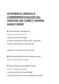 ATI RN MEDICAL SURGICAL III&NewLine;COMPREHENSIVE EXAM 2026 FULL&NewLine;QUESTIONS AND CORRECT ANSWERS&NewLine;ALREADY PASSED&NewLine;
