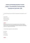 Anatomy and Physiology OpenStax Test Bank&NewLine;Chapter 1&colon; An Introduction to the Human Body&NewLine;Comprehensive Examination 2026&NewLine;