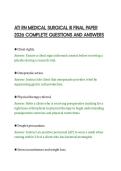 ATI RN MEDICAL SURGICAL III FINAL PAPER&NewLine;2026 COMPLETE QUESTIONS AND ANSWERS