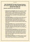 BSIS FIREARM WRITTEN EXAM  200 Newest Questions &NewLine;with Answers & Rationales LATEST UPDATE THIS YEAR &vert; &NewLine;INSTANT PDF DOWNLOAD