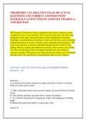  PROMETRIC CNA PRACTICE EXAM 300 ACTUAL &NewLine;QUESTIONS AND CORRECT ANSWERS WITH &NewLine;RATIONALE LATEST UPDATE ALREADY GRADED A&plus; &NewLine;ASSURED PASS