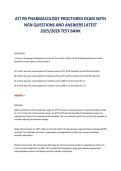 ATI PN PHARMACOLOGY PROCTORED EXAM WITH&NewLine;NGN QUESTIONS AND ANSWERS LATEST&NewLine;2025&sol;2026 TEST BANK