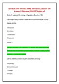IVY TECH APHY 101 FINAL EXAM 259 Practice Questions with &NewLine;Answers & Rationales &lpar;2026&sol;2027 Update&rpar; pdf 
