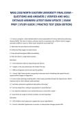 NRSG 2350 NORTH EASTERN UNIVERSITY FINAL EXAM &ndash;&NewLine;QUESTIONS AND ANSWERS &vert; VERIFIED AND WELL&NewLine;DETAILED ANSWERS LATEST EXAM UPDATE &vert; EXAM&NewLine;PREP &vert; STUDY GUIDE &vert; PRACTICE TEST &lpar;2026 EDITION&rpar;