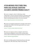 ATI RN MEDSURG PROCTORED FINAL&NewLine;PAPER 2026 DETAILED QUESTIONS&NewLine;ACCURATE ANSWERS PREMIUM QUALITY