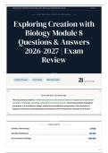 Exploring Creation with Biology Module 8 Questions & Answers 2026-2027 Exam Review