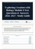 Exploring Creation with Biology Module 8 Test Questions & Answers 2026-2027 Study Guide
