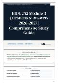 BIOL 252 Module 3 Questions & Answers 2026-2027 Comprehensive Study Guide