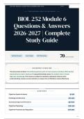 BIOL 252 Module 6 Questions & Answers 2026-2027 Complete Study Guide
