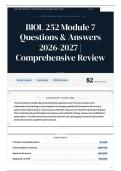BIOL 252 Module 7 Questions & Answers 2026-2027 Comprehensive Review