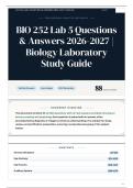 BIO 252 Lab 5 Questions & Answers 2026&sol;2027 Biology Laboratory Study Guide