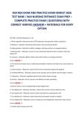 NLN NEX EXAM AND PRACTICE EXAM NEWEST 2026&NewLine;TEST BANK &vert; NLN NURSING ENTRANCE EXAM PREP &ndash;&NewLine;COMPLETE PRACTICE EXAM &lpar; QUESTIONS&rpar; WITH&NewLine;CORRECT VERIFIED ANSWERS &plus; RATIONALE FOR EVERY&NewLine;OPTION&NewLine;