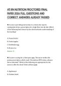 ATI RN NUTRITION PROCTORED FINAL&NewLine;PAPER 2026 FULL QUESTIONS AND&NewLine;CORRECT ANSWERS ALREADY PASSED&NewLine;